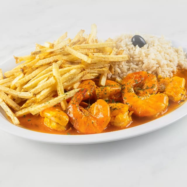 Jumbo shrimp Mozambique plate.