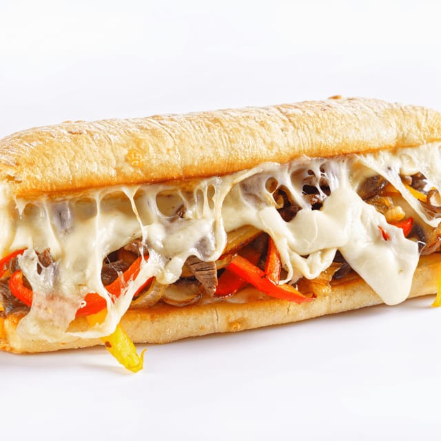 Chicken steak sandwich.