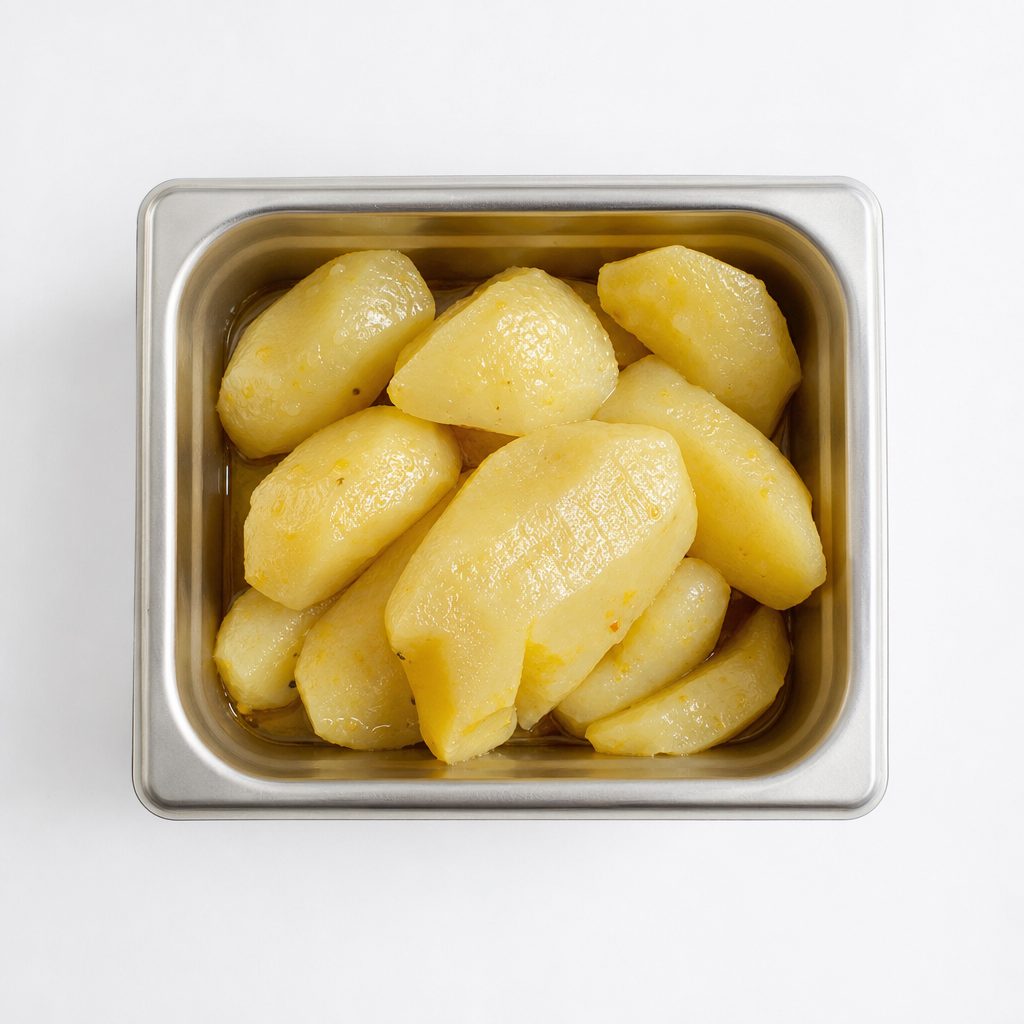 Boiled potatoes.