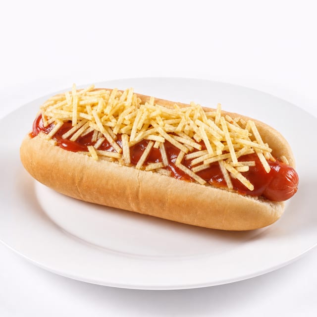 Hot dog "cachorro quente" sandwich.