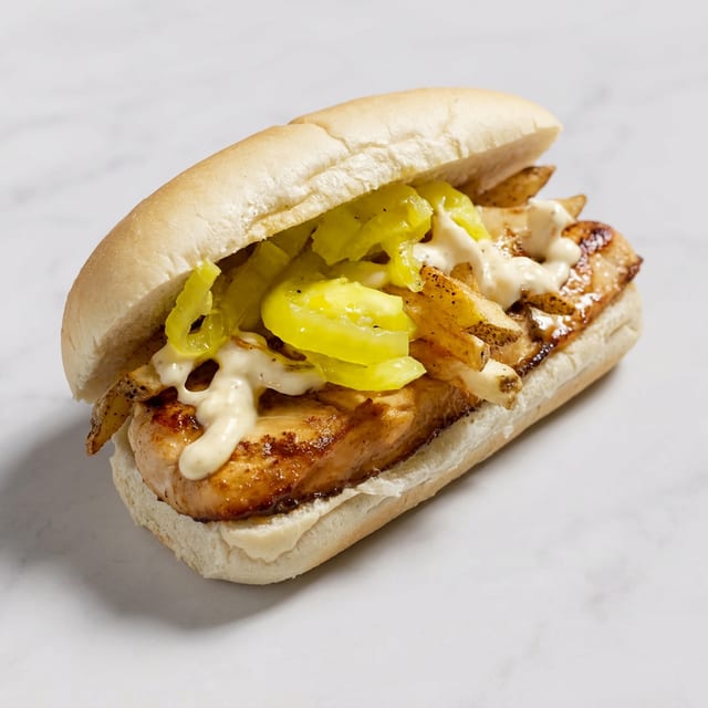 Chicken aioli sandwich.