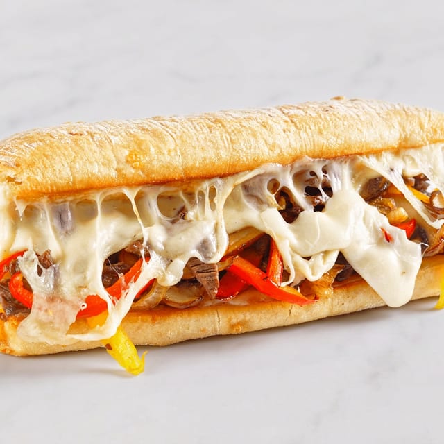 Chicken steak sandwich.