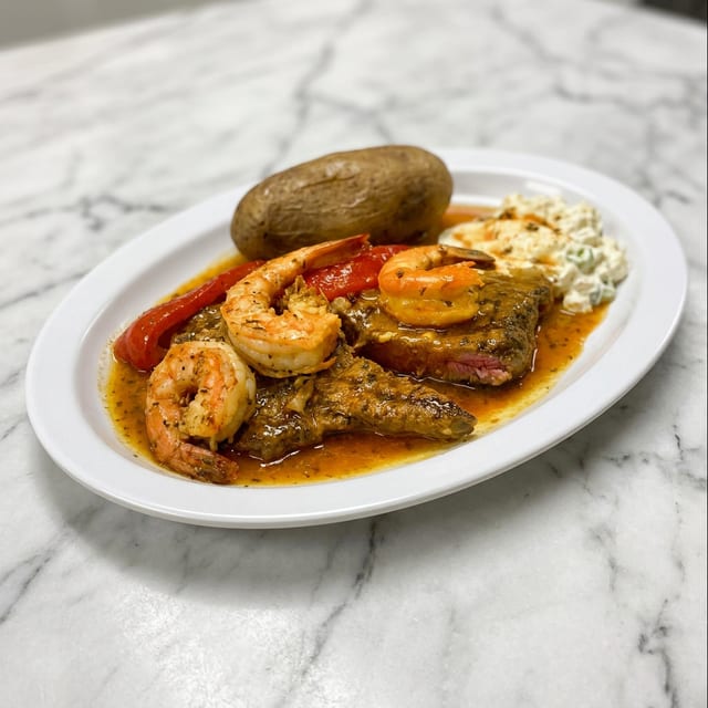 Surf & turf plate.