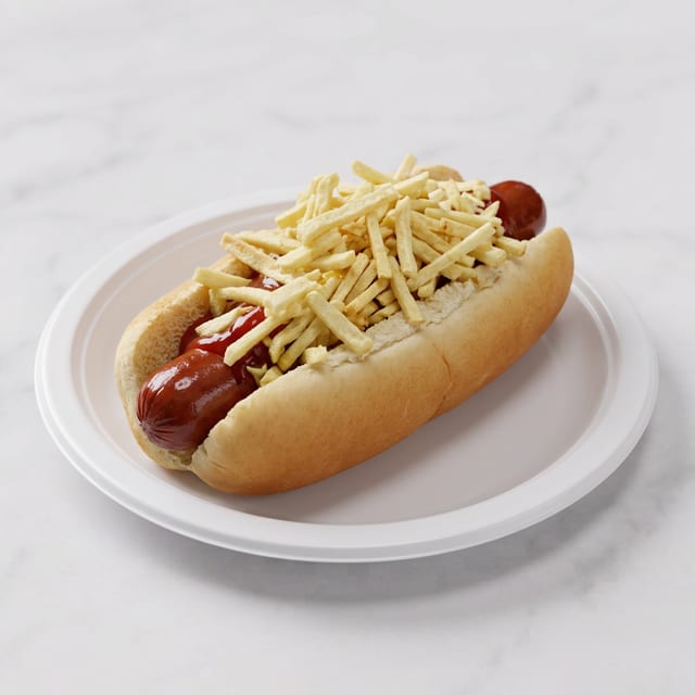 Hot dog "cachorro quente" sandwich.