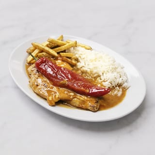 Chicken steak plate