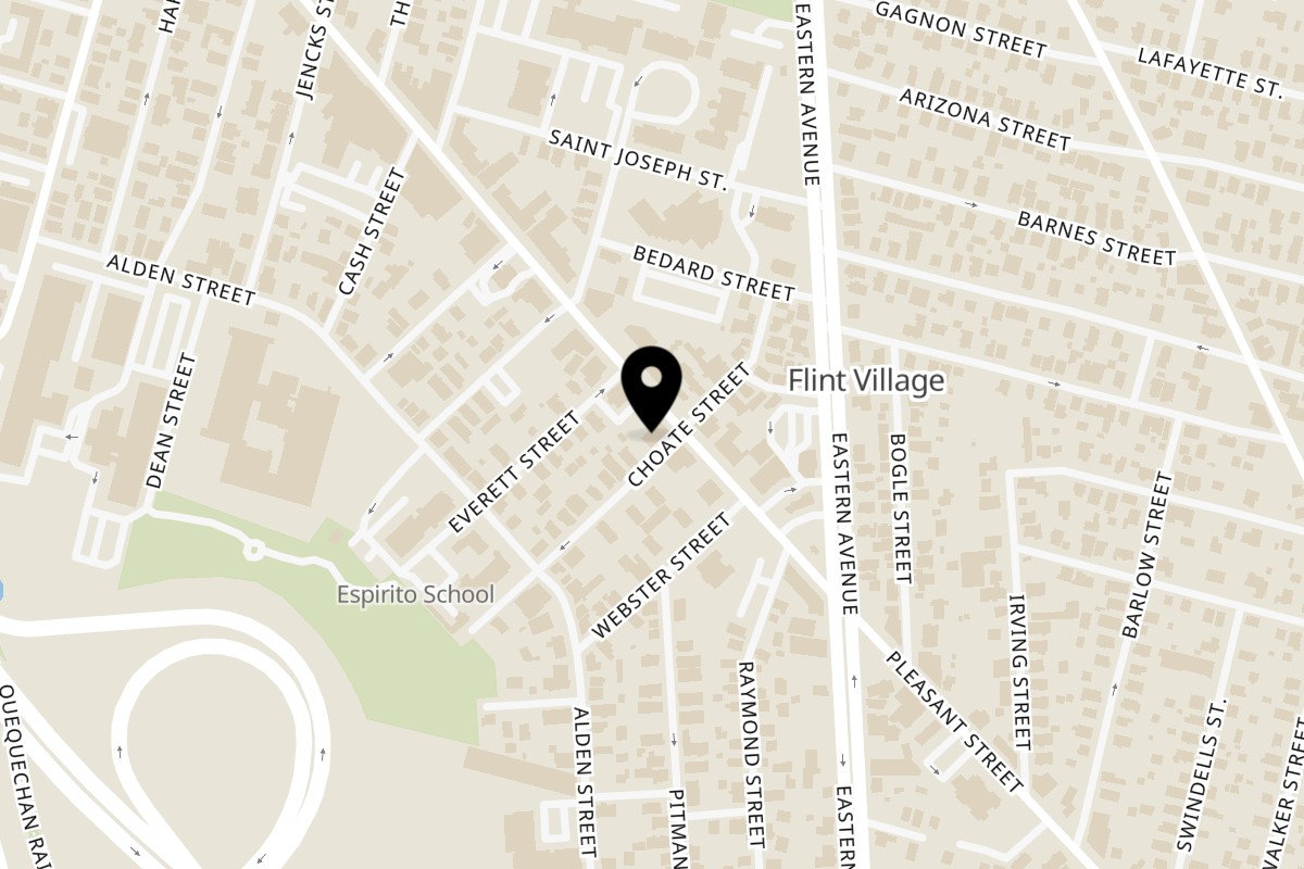 Map showing the location of Avo's Feast on 1601 Pleasant St in Fall River